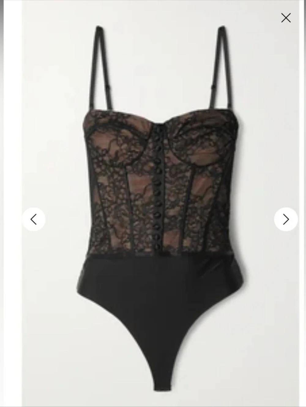 NWT - CAMI NYC x REVOLVE Bianca Silk Floral Lace Bustier Corset Bodysuit